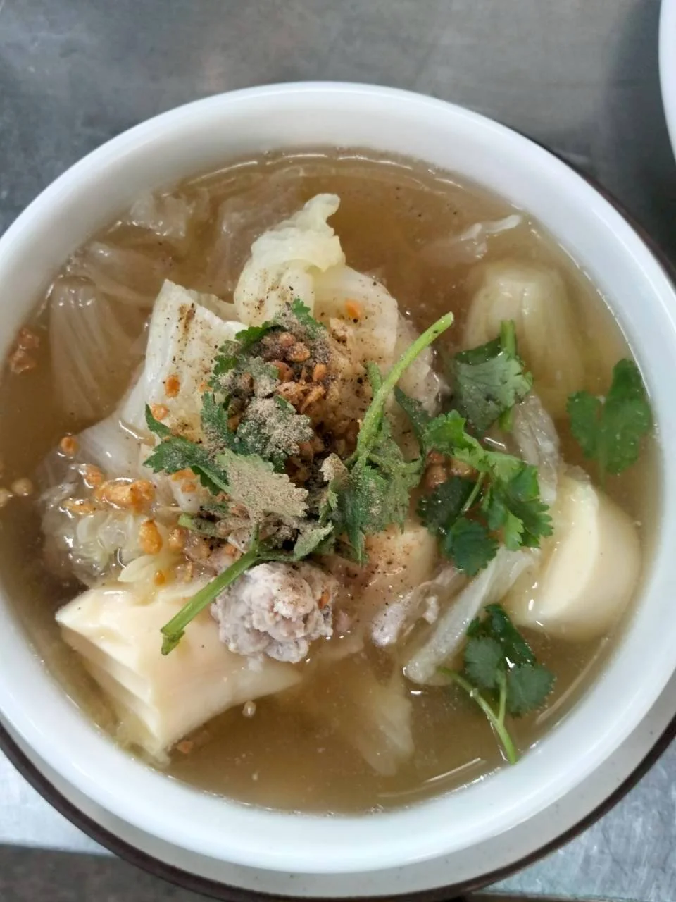 แกงจืดเต้าหู้หมูสับ